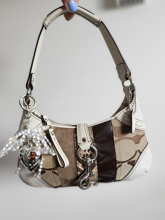 Coach Handbags - Vintage Coach Signature Python Mini Hobo Bag